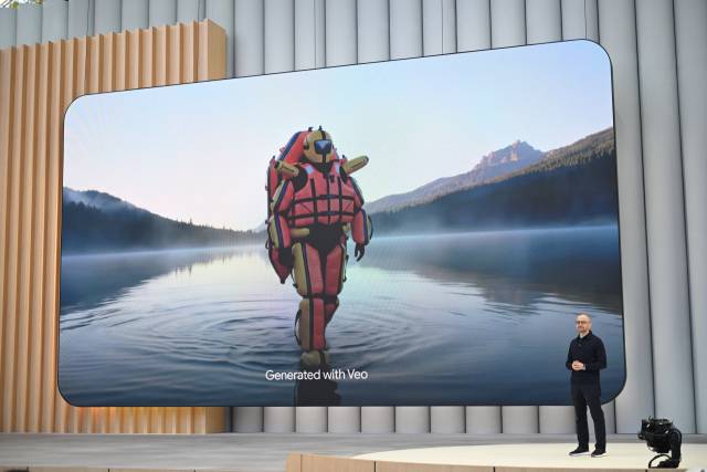 데미스 하사비스 구글 딥마인드 CEO가 미 마운틴뷰에서 열린 I/O 2025에서 기조연설하고 있다. 사진제공=구글