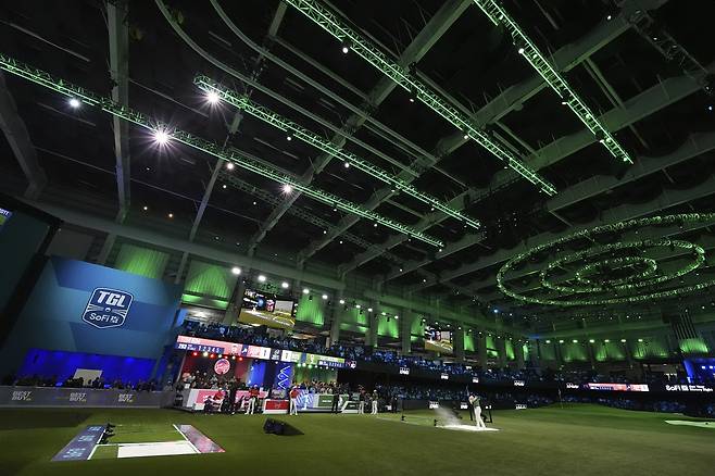 지난 1월 미국 플로리다주 팜피치에서 TGL 경기가 열리고 있다. AP연합뉴스