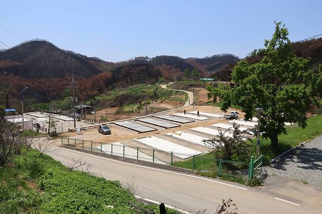 영덕군 영덕읍 석리 산불 이재민 임시조립주택 설치 현장 [촬영 손대성]