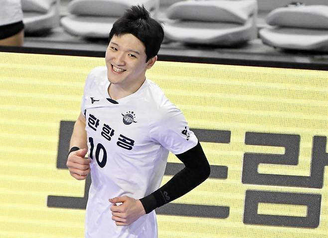 대한항공의 공격수 정지석 [한국배구연맹 제공. 재판매 및 DB 금지]