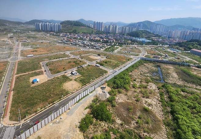 내덕지구 도시개발사업 부지 전경 [김해시 제공. 재판매 및 DB 금지]
