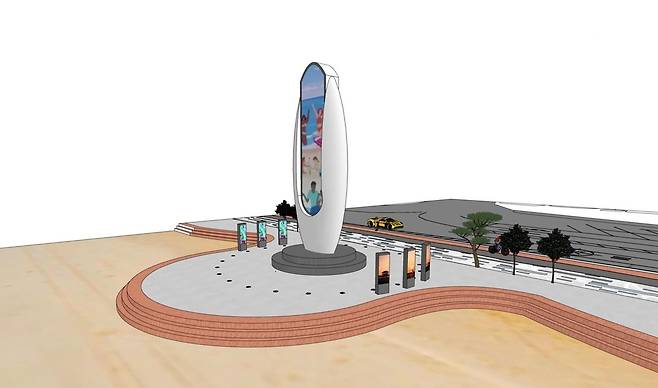 포항 영일대해수욕장 빛의 시계탑과 만남의 광장 조감도 [포항시 제공. 재판매 및 DB 금지]