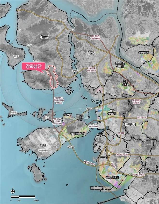 ▲&nbsp;강화남단 경제자유구역 추가 지정 대상지 위치도. /자료제공=인천경제자유구역청
