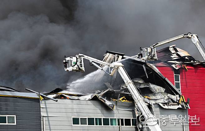 이천 물류센터 화재 현장 모습. 사진=중부일보DB