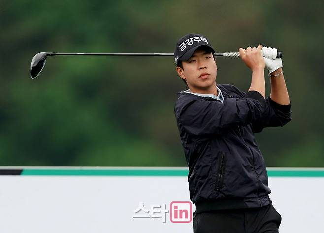 코오롱 제67회 한국오픈골프선수권대회 1라운드 선두에 오른 정유준. (사진=코오롱 한국오픈 조직위원회)