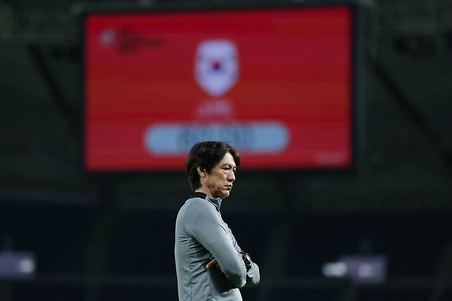 자베르알아흐마드국제경기장(쿠웨이트)/ 2026 FIFA 북중미 월드컵 아시아 3차 예선/ 남자A대표팀/ 쿠웨이트 vs 한국/ MD-1/ 공식 훈련/ 홍명보 감독/ 사진 정재훈