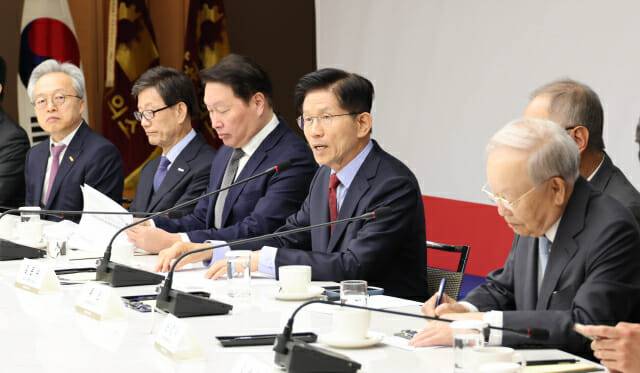 김문수 국민의힘 대선후보가 인사말을 하고 있다. (사진=대한상의)