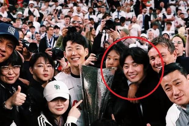 손흥민과 배우 박서준(빨간 원). /손흥민 인스타그램