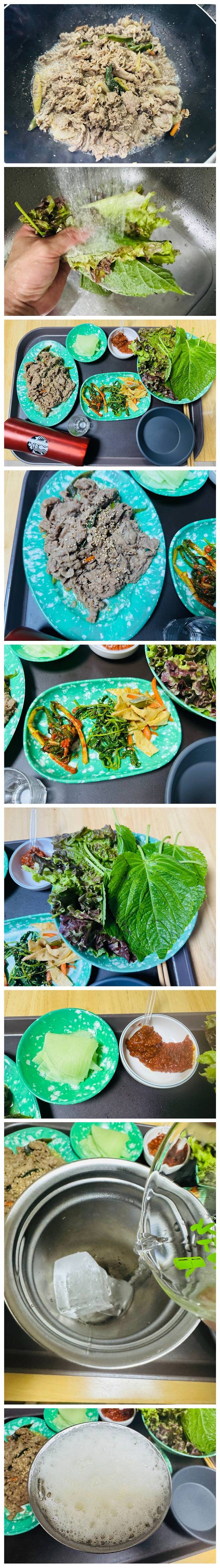 유로파결승 기다리다 포기한인간의 혼술(소불고기+소맥₩