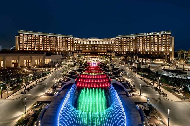 인천 영종도에 위치한 복합리조트 파라다이스시티 전경. 파라다이스 제공