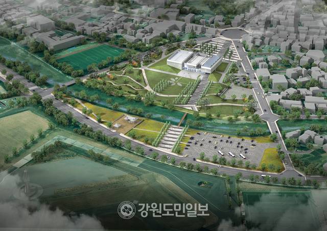 ▲ 오는 10월 개관을 앞두고 있는 평창올림픽테마파크의 명칭이 ‘평창올림픽플라자’로 확정됐다. 평창올림픽플라자 조감도. 신현태.