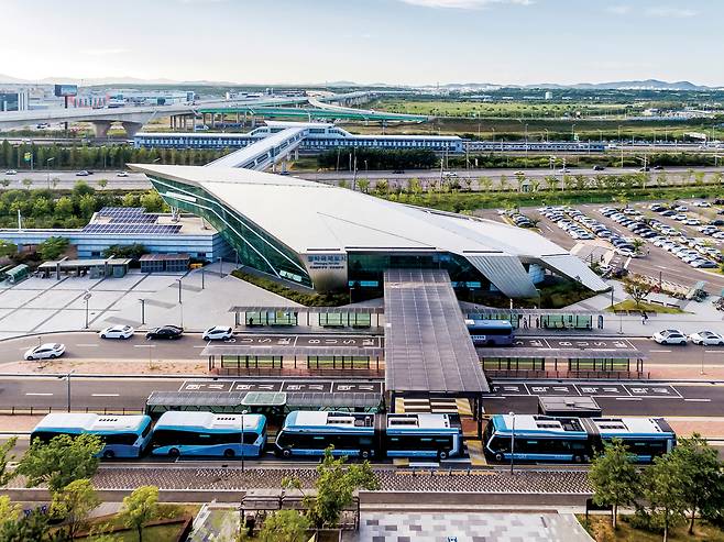 청라국제도시역 전경. 인천경제청 제공