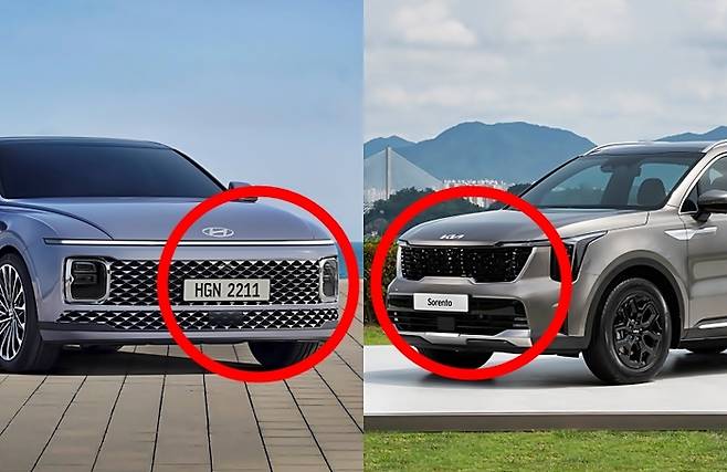 세단 1위인 그랜저와 SUV 1위인 쏘렌토 [사진출처=현대차, 기아/ 편집=최기성 매경 디지털뉴스룸 기자]