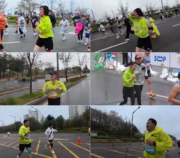 ‘뛰어야 산다’의 율희가 마라톤 중 아이들 생각에 폭풍 오열한다. / 사진=‘뛰어야 산다’