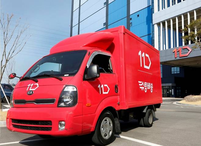 11번가 슈팅배송 차량. /사진제공=11번가