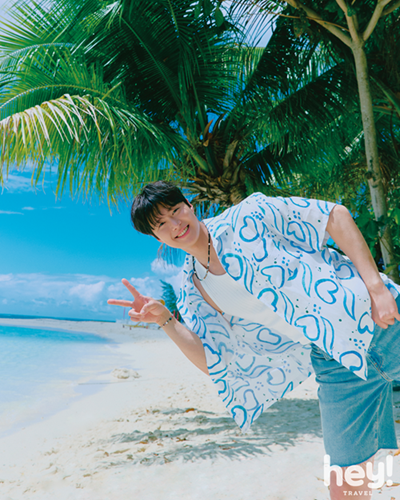 배우 공명이 사이판 부속섬 마나가하에서 찍은 인증샷