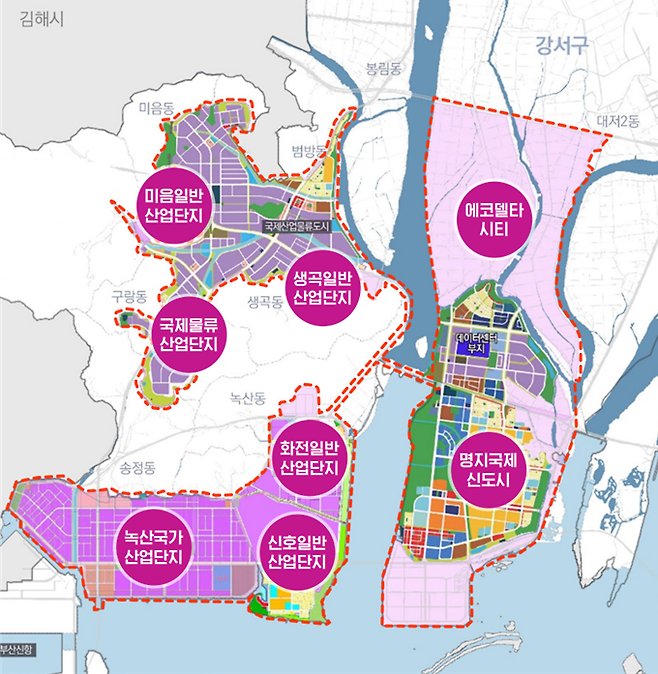 부산 분산에너지 특화지역 위치도. [부산시 제공]