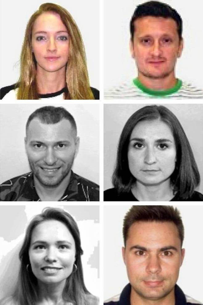 [서울=뉴시스]브라질 당국이 인터폴 수배 대상으로 올린 러시아 위장스파이들. (출처=뉴욕타임스에서 재인용) 2025.5.22. *재판매 및 DB 금지