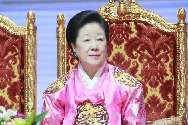 한학자 통일교 총재. 연합뉴스