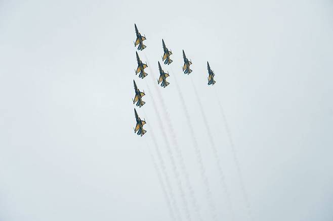 블랙이글스 추모비행. 제주도 제공