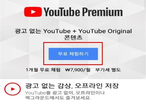 '유튜브 프리미엄' 구독 안내창 ⓒ방통위 제공