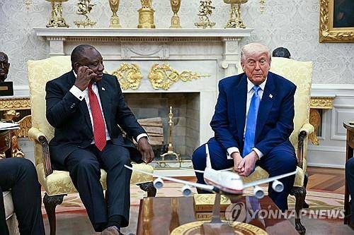 미국-남아공 백악관 정상회담 [워싱턴 AFP=연합뉴스. 재판매 및 DB금지]