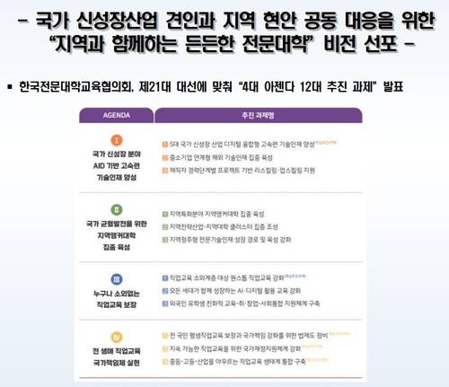 전문대교협 '지역과 함께하는 든든한 전문대학' 비전 선포 전문대교협 제공