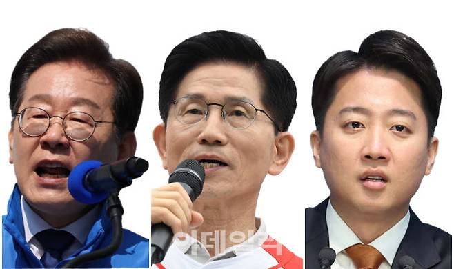 이재명 더불어민주당 대선 후보, 김문수 국민의힘 대선 후보, 이준석 개혁신당 대선 후보 (사진=이데일리DB)