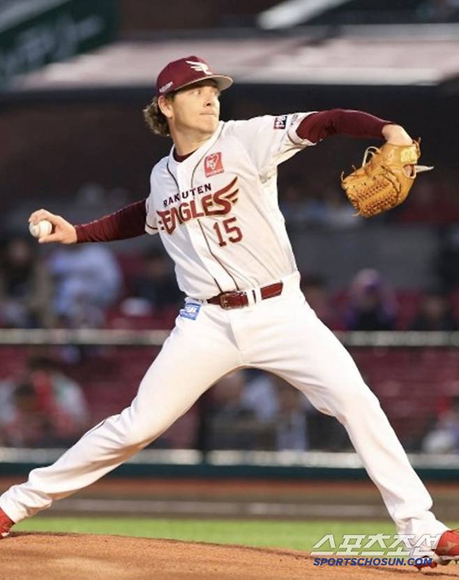 라쿠텐 우완 하워드는 22일 세이부를 상대로 6이닝 1실점 호투를 했다. 이번 시즌 2경기에서 13이닝 1실점을 기록했다. 사진캡처=라쿠텐 이글스 SNS