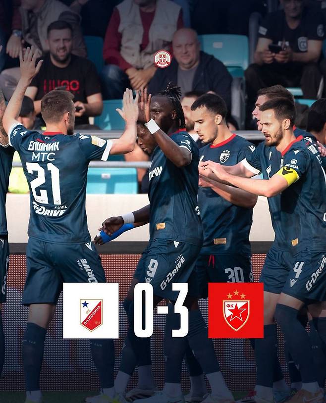 출처=츠르베나즈베즈다 SNS 캡쳐