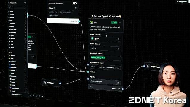 드래그 앤 드롭으로 원하는 AI 모델을 연결하고 구현할 수 있다. (사진=지디넷코리아)