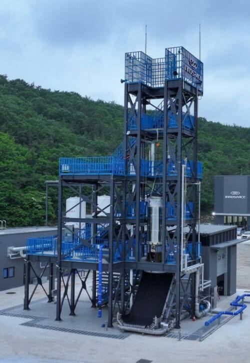 이노스페이스 고흥종합시험장 단 인증 수직 시험대.(사진=이노스페이스)