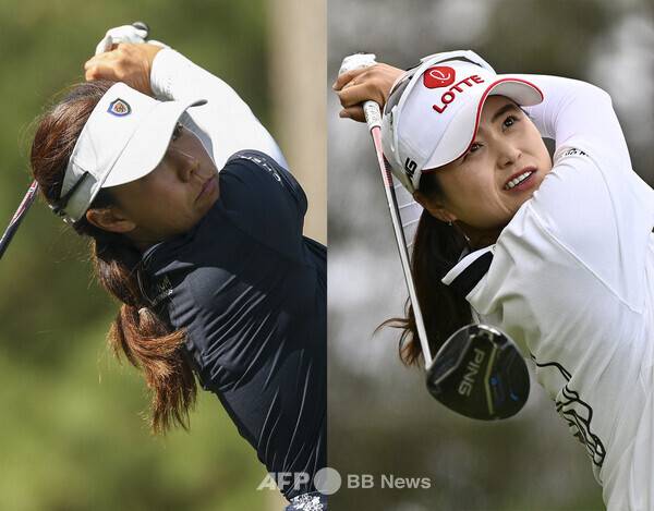 2025년 미국여자프로골프(LPGA) 투어 신설 대회인 '멕시코 리비에라 마야 오픈 앳 마야코바'에 출전한 신지은, 최혜진 프로. 사진제공=ⓒAFPBBNews = News1