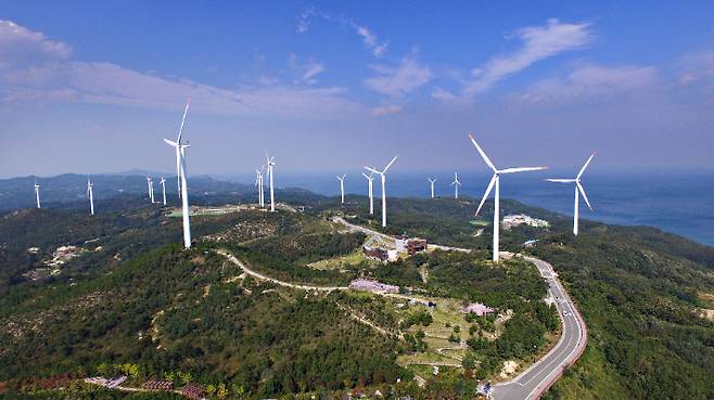 영덕풍력단지. 영덕군 제공