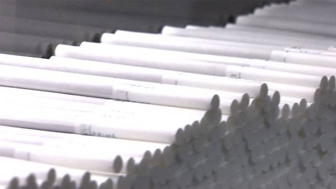 담배 생산라인. 국민건강보험공단=연합뉴스