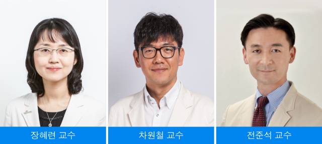 삼성서울병원 장혜련(왼쪽부터) 신장내과 교수·차원철 응급의학과 교수, 전준석 신장내과 교수. 사진 제공=삼성서울병원