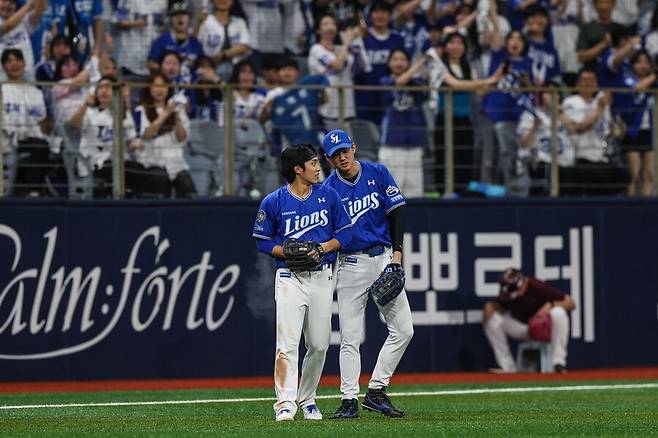 ▲ 이재현과 구자욱 ⓒ 삼성 라이온즈