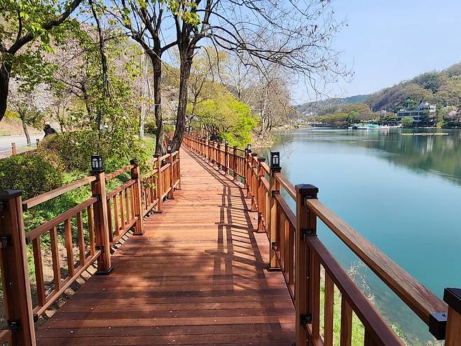 명암저수지 수변 데크길 조성 [청주시 제공. 재판매 및 DB 금지]