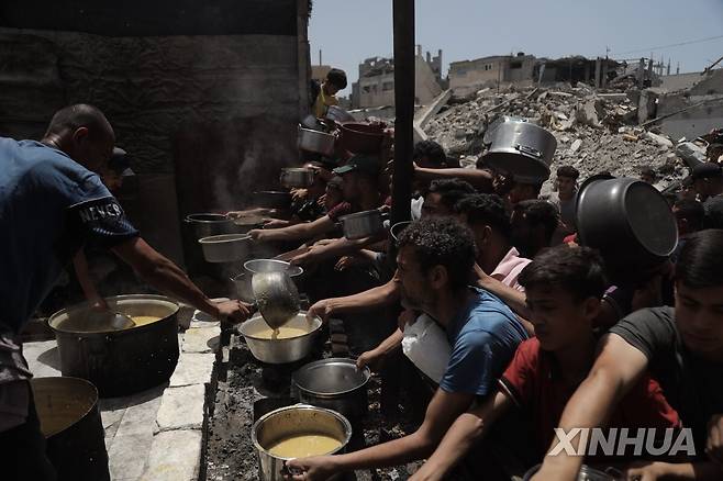 가자지구의 난민들 [신화=연합뉴스]