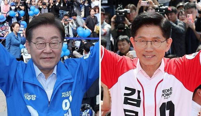 ▲ (왼쪽부터) 더불어민주당 이재명 대선 후보, 국민의힘 김문수 대선 후보. /연합뉴스