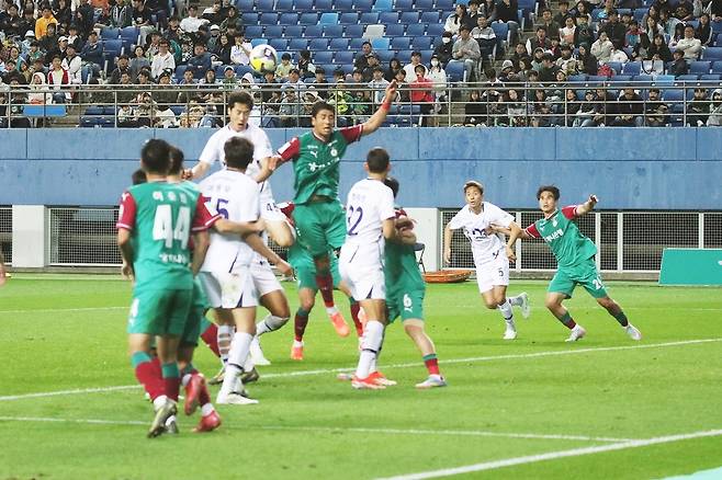 대구FC 김현준이 추격골 넣는 모습. /대구 FC 제공