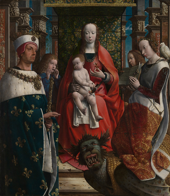 Unknown Netherlandish or French artist [The Virgin and Child with Saints Louis and Margaret], about 1510 ©The National Gallery