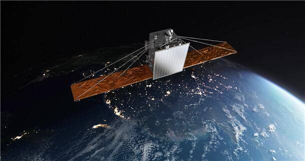 우주궤도에서 임무 수행 중인 차세대소형위성2호의 상상도./한국과학기술원(KAIST)