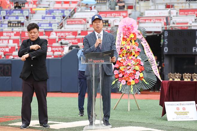 24일 수원 KT위즈파크에서 열린 제16회 선동열배 농아인야구대회에 참석한 선동열 전 감독.&nbsp;