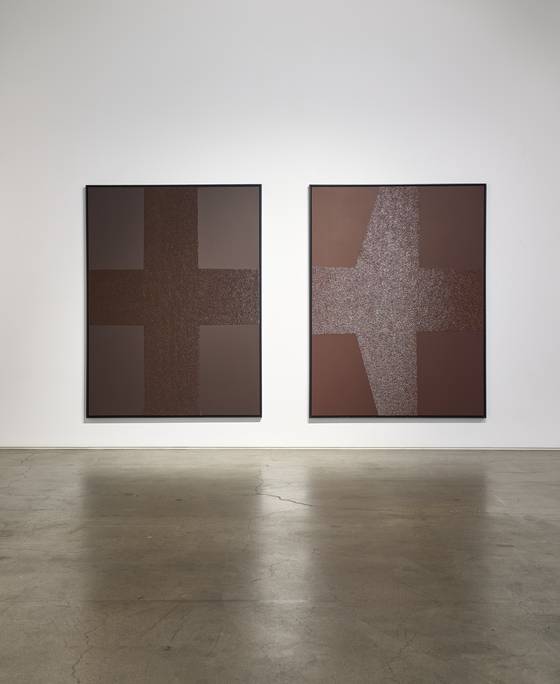 오정근의 '사이공간 베를린(유대인박물관, 2024)'이 걸린 서울 청담동 조은숙갤러리. 사진 조은숙갤러리