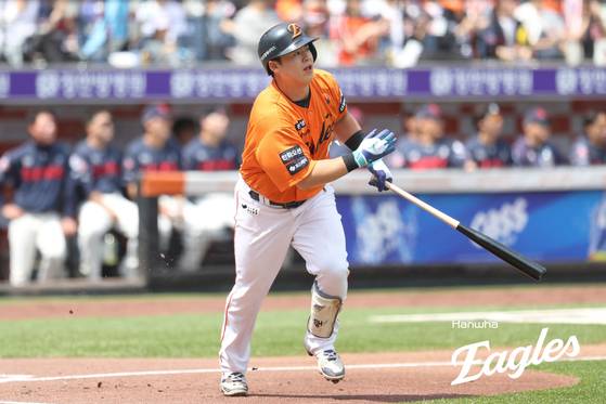 25일 대전 롯데전에서 홈런 포함 4타점으로 활약한 한화 노시환. 사진 한화 이글스