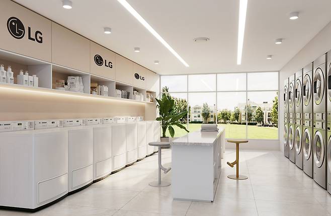 북미 코인 세탁소에 설치된 LG전자 상업용 세탁기