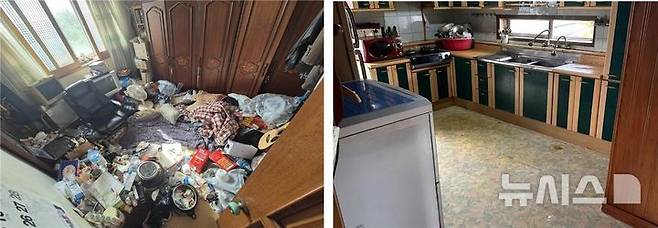 [창원=뉴시스]'찾아가는 클린버스'의 주거환경 개선 지원 전(왼쪽)과 후.(사진=경남도 제공) 2025.05.25. photo@newsis.com