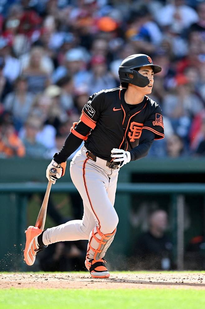 ▲ 25일(한국시간) 워싱턴 내셔널스와 경기에 출전한 이정후 ⓒ연합뉴스/AP