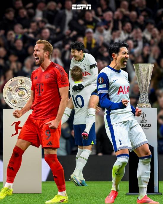 ▲ 토트넘은 17년 만에 트로피를 품에 안았고, 손흥민은 10년 무관 설움을 털어냈다. 케인 역시 우승을 위해 토트넘을 떠나고 2년 만에 우승컵을 안았다.손흥민과 케인은 함께였을 때 최고의 파트너십을 발휘했지만, 정작 무관 징크스는 서로의 도움 없이 해냈다. 그들의 노력과 헌신이 만들어낸 결실은 크게 화제가 됐다. ⓒ ESPN